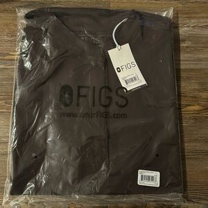 NWT FIGS espresso Rafaela scrub top S